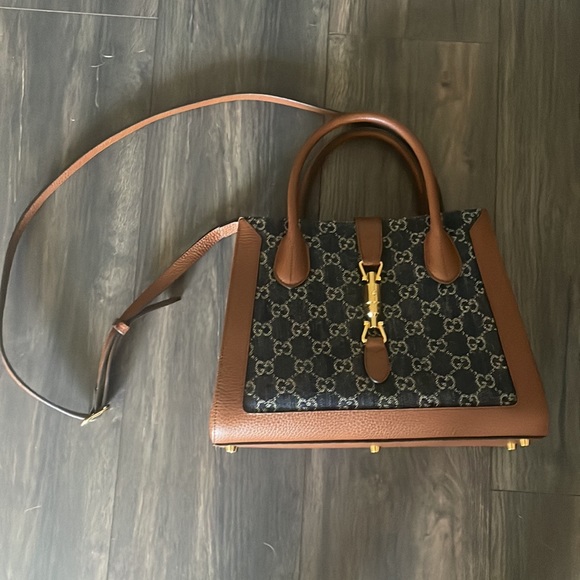 Gucci Jackie 1961 medium tote bag denim - Picture 2 of 8